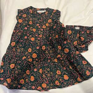Roller Rabbit Floral Kids Dress - Green and Pink